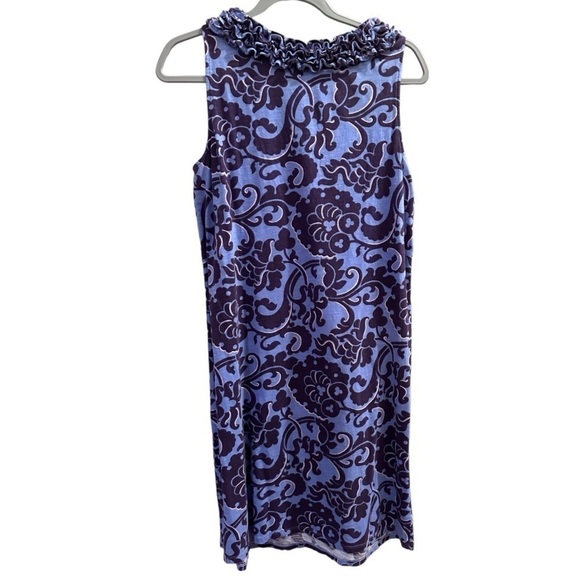 Boden 100% Cotton Purple Paisley Dress Size 8 - Picture 2 of 4